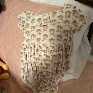 Mushroom Print Baby Romper